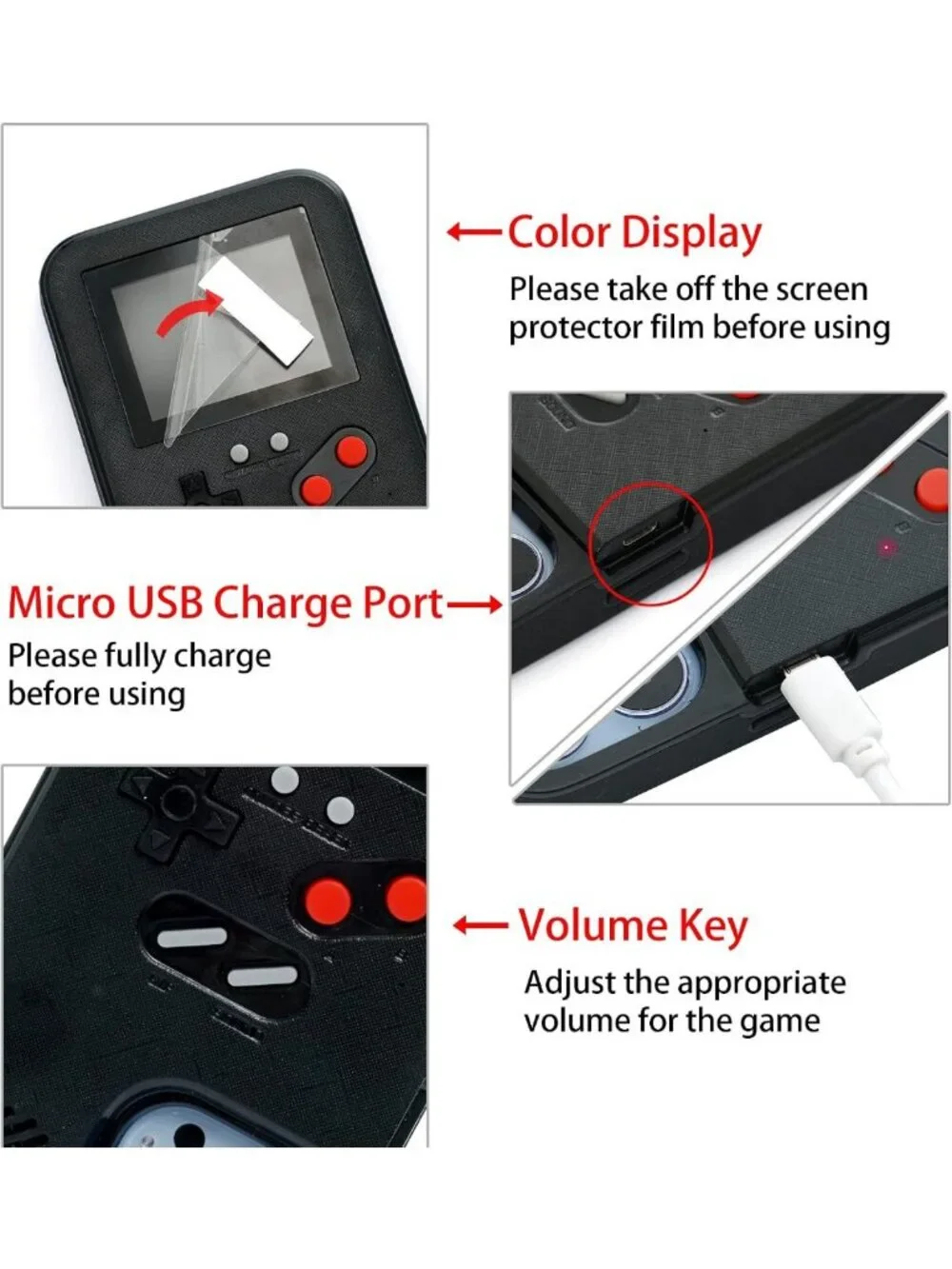 Retro Gameboy Phone Case for iPhone 6/6s/7/8 - 168 Classic Games, Shockproof